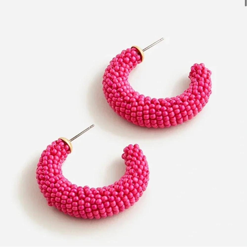 J. Crew NWT Chunky Beaded Hoop Earrings